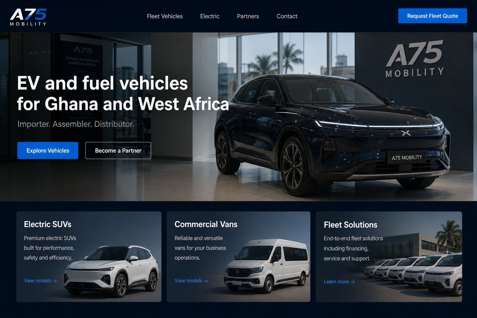 A75 Mobility website