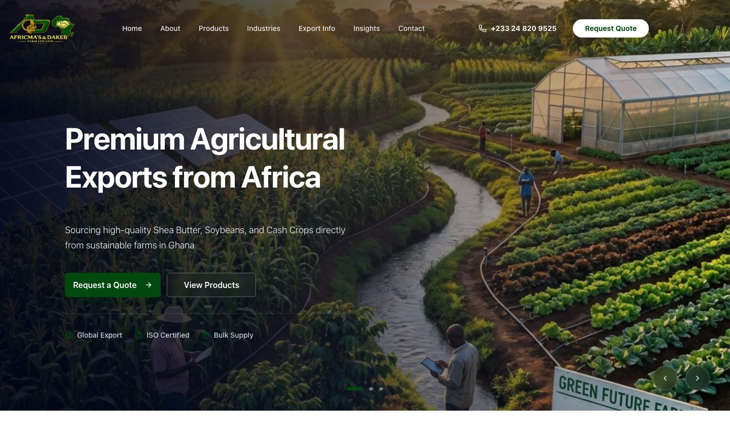 Africmas & Dakeb Farm website