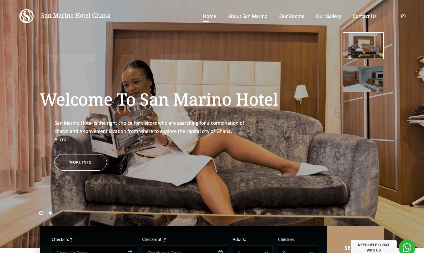 San Marino Hotel website